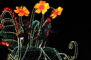 東京ディズニーランド・エレクトリカルパレード・ドリームライツ クリスマスバージョン フリック＆アッタ姫